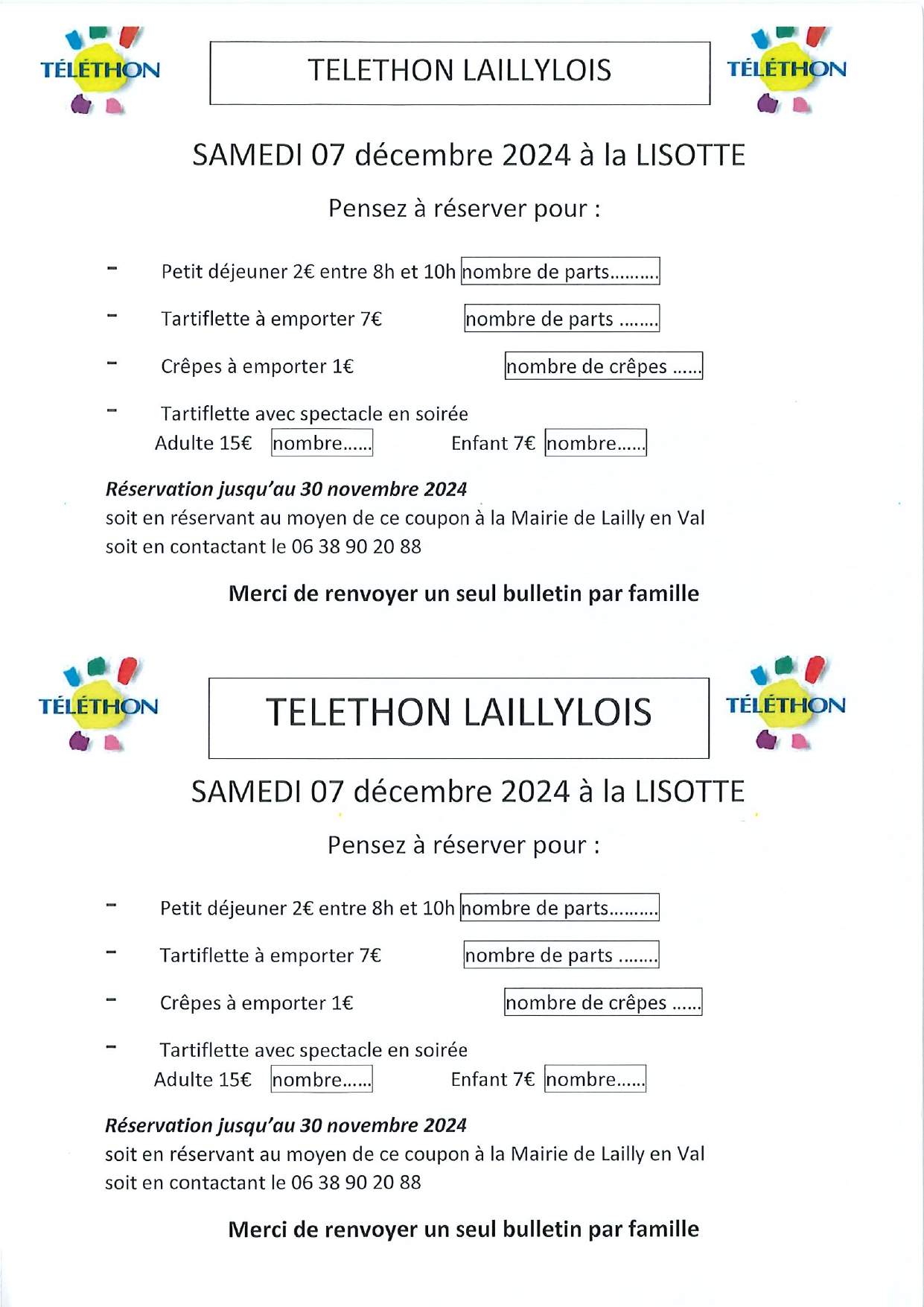 Téléthon - Inscription 2024